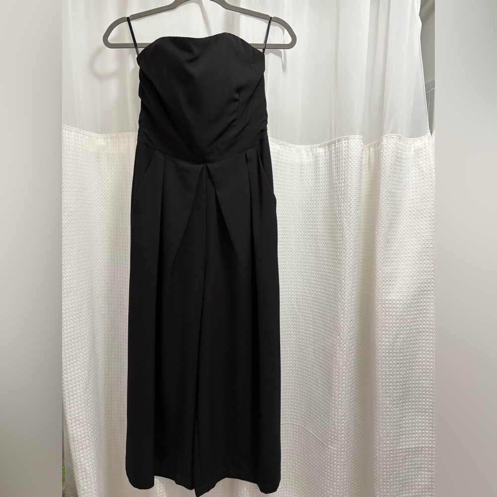 Sans Souci Black Strapless Jumpsuit. Size small.